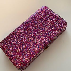 Tarte Life of the Party glitter confetti clutch